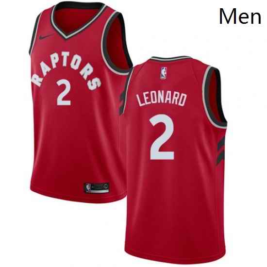 Mens Nike Toronto Raptors 2 Kawhi Leonard Swingman Red NBA Jersey Icon Edition